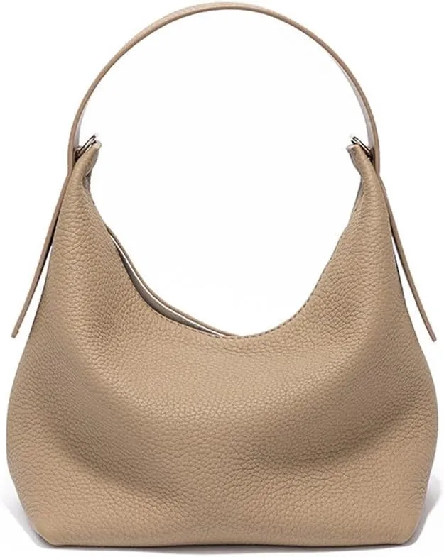 JSEIAJB Bag Women's Pillow Bag Single Shoulder Autumn/Winter Fashion Casual Headlayer Cowhide Women's Handbag Genuine Leather Crossbody Bag