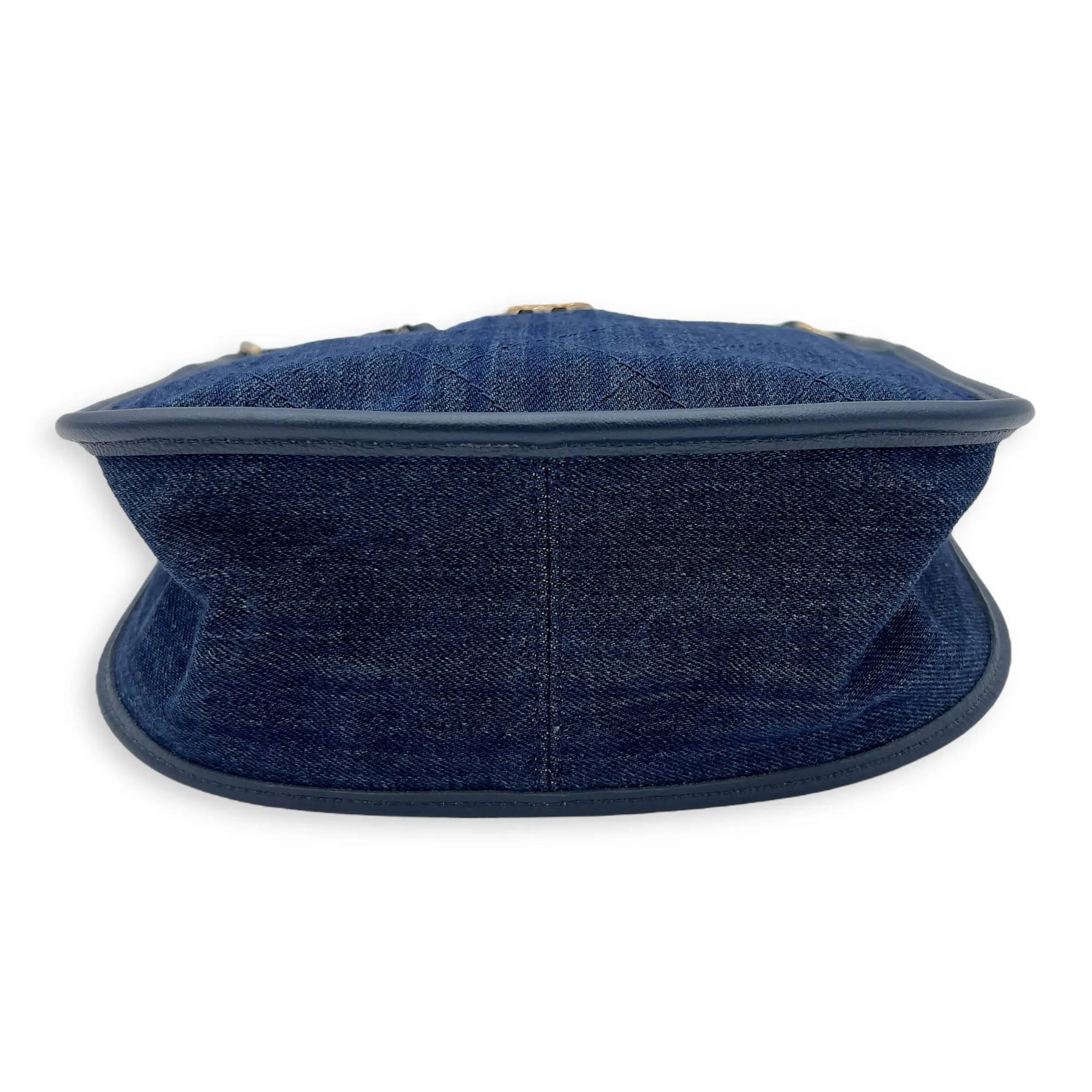 Jungle Stroll Hobo Blue Crossbody Bag in Denim, Silver hardware