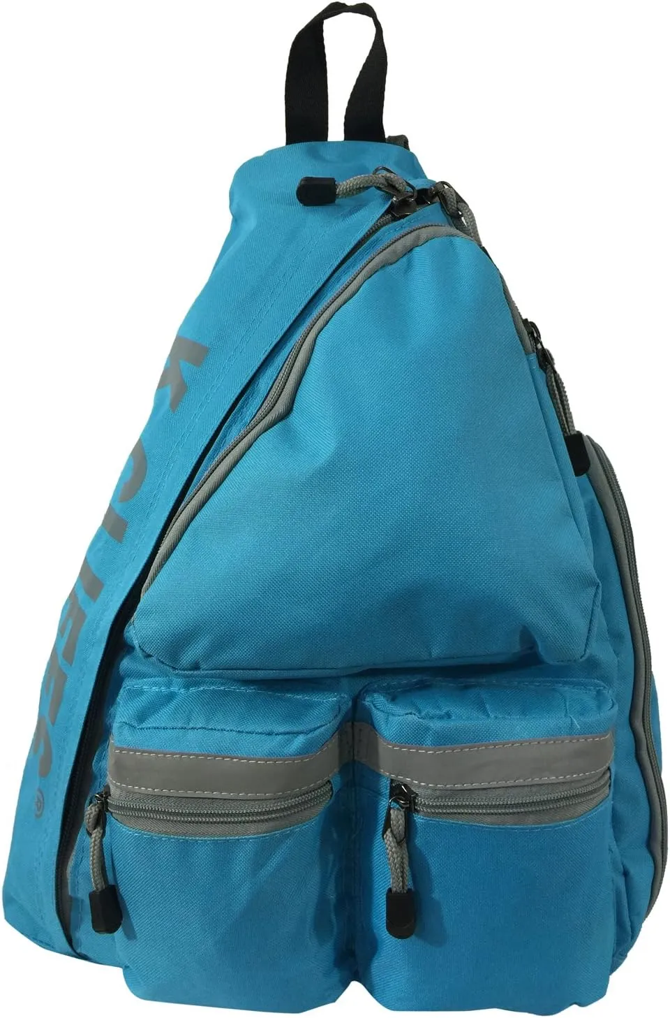 K-Cliffs Heavy Duty Sling Backpack Water-Resistant Laptop Bookbag Body Bag Bright Color Safety Reflective Stipe