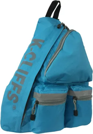 K-Cliffs Heavy Duty Sling Backpack Water-Resistant Laptop Bookbag Body Bag Bright Color Safety Reflective Stipe