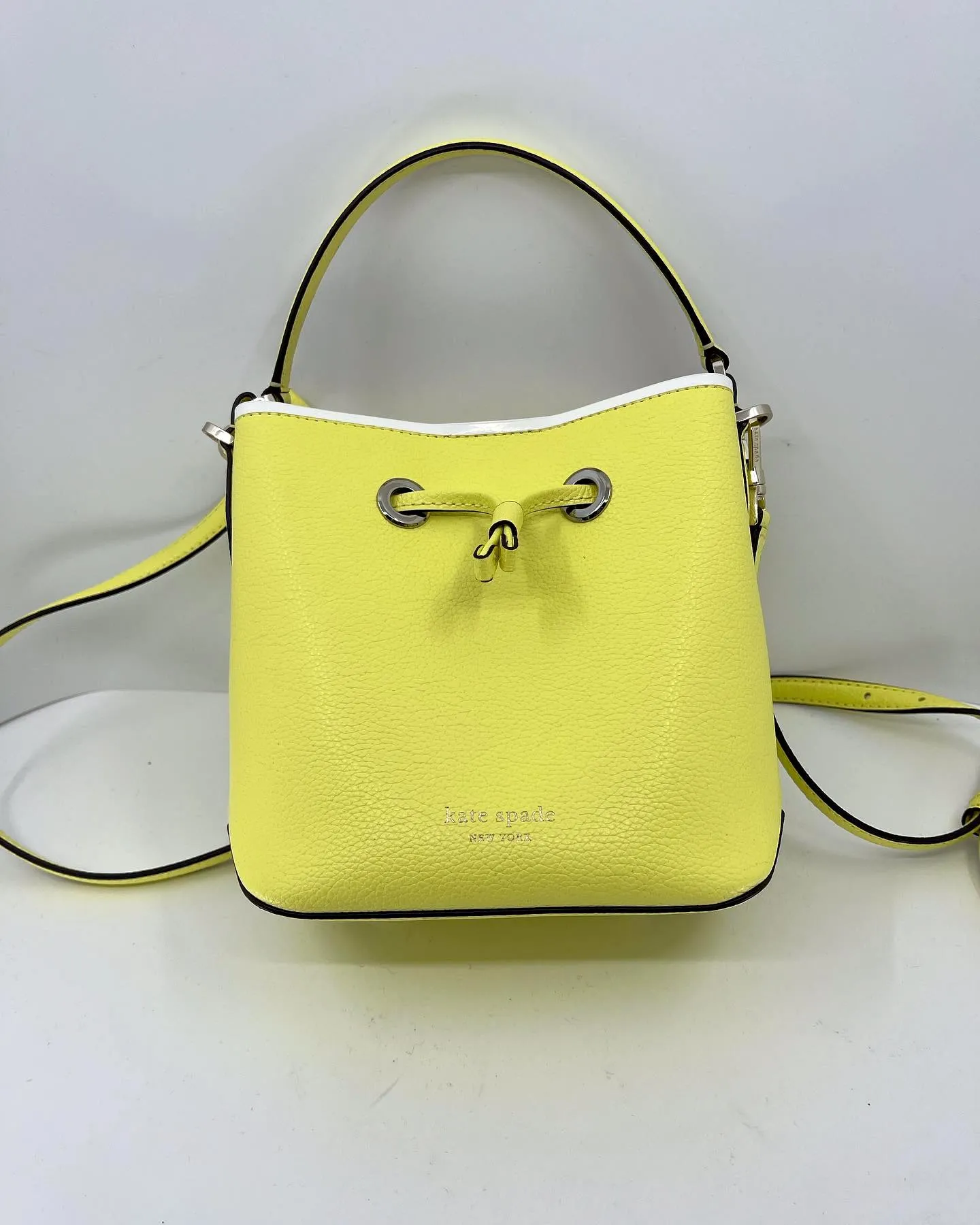 KATE SPADE NY EVA LEATHER BUCKET CROSSBODY BAG