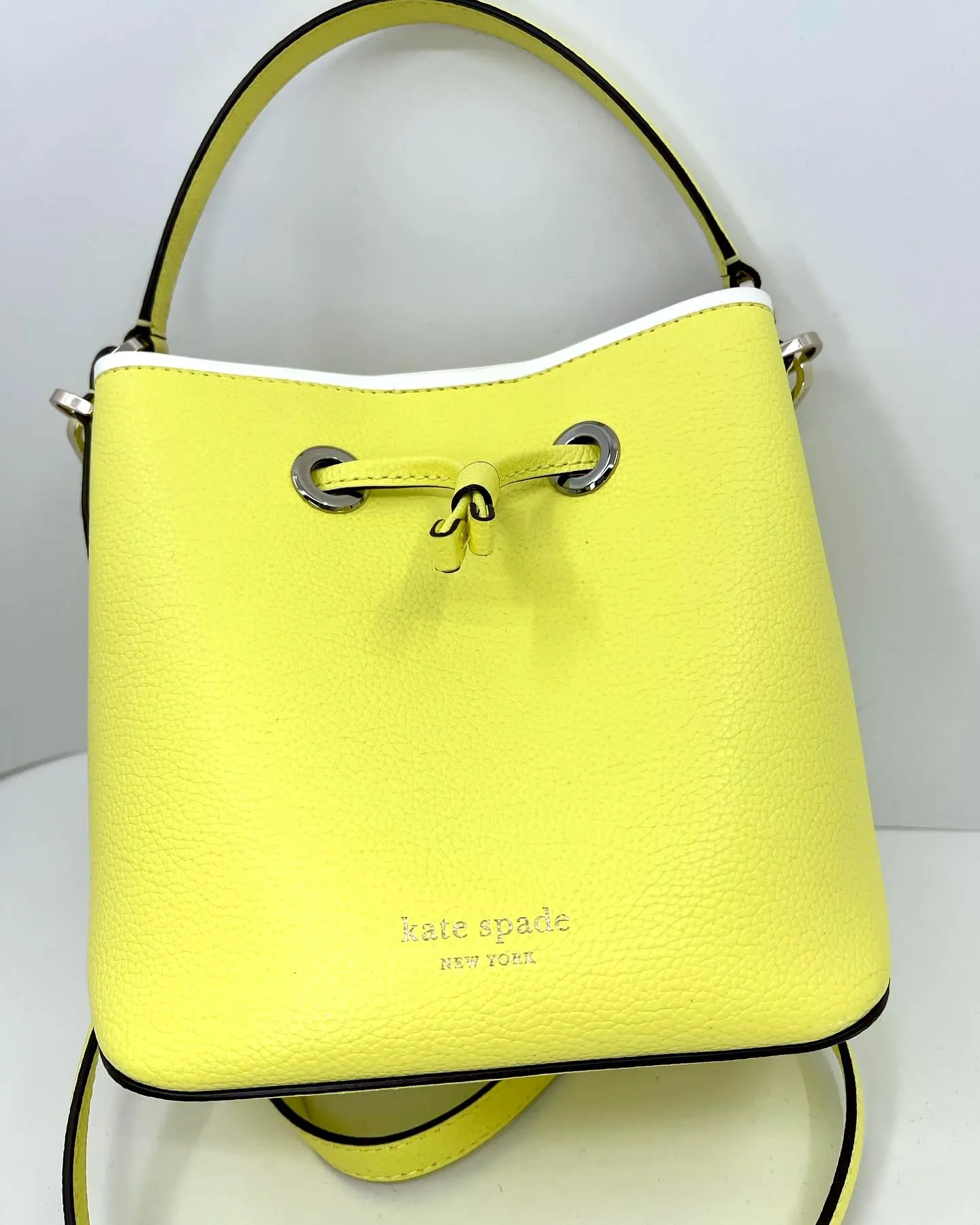 KATE SPADE NY EVA LEATHER BUCKET CROSSBODY BAG