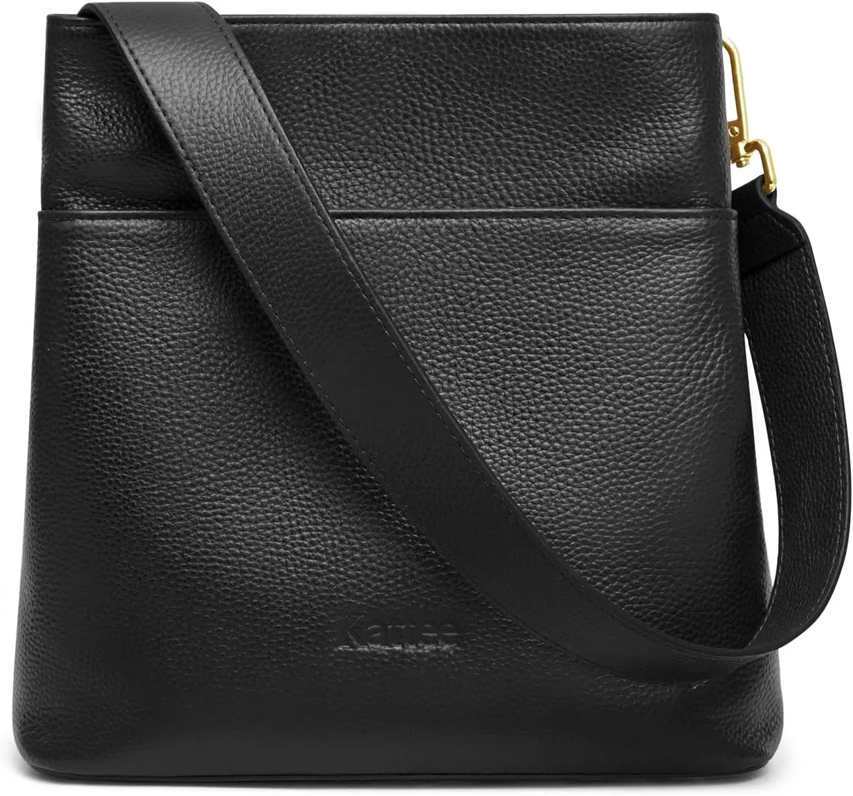 Kattee Leather Handbags for Women, Soft Shoulder Tote Crossbody Purses Bucket Bags with 2 Straps