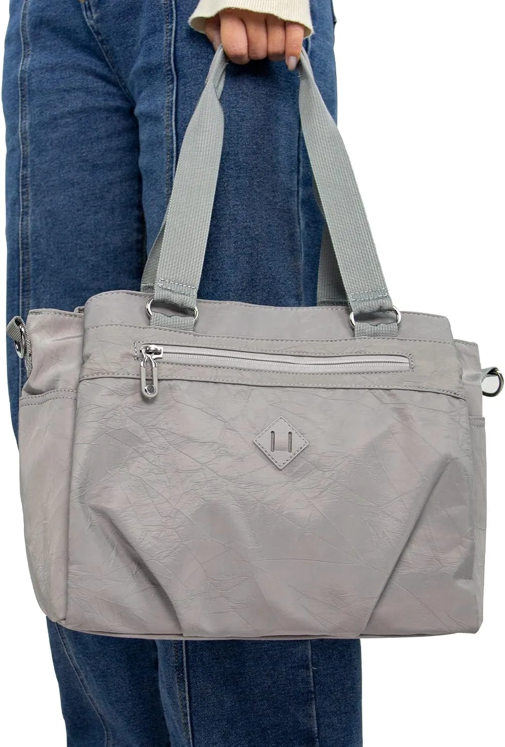 KAUKKO Women Crossbody Bag Handbag Lightweight Shoulder Purse Nylon Multi Pocket Crossbody Bag Ladies Travel Handbag