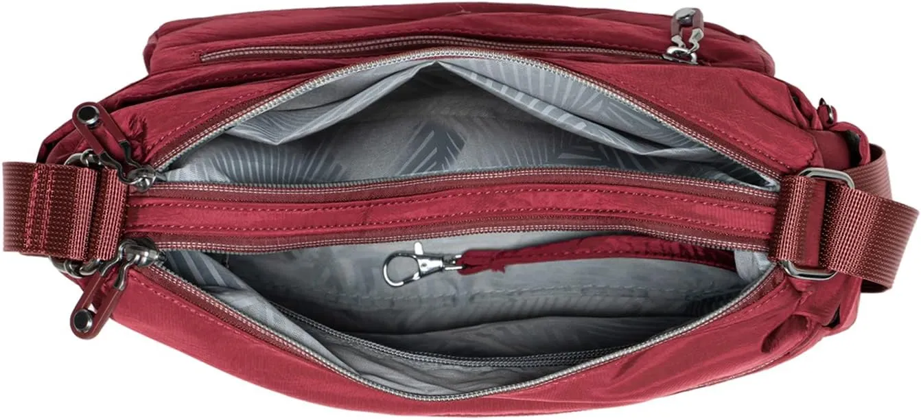KAUKKO Women Crossbody Bag Handbag Lightweight Shoulder Purse Nylon Multi Pocket Crossbody Bag Ladies Travel Handbag