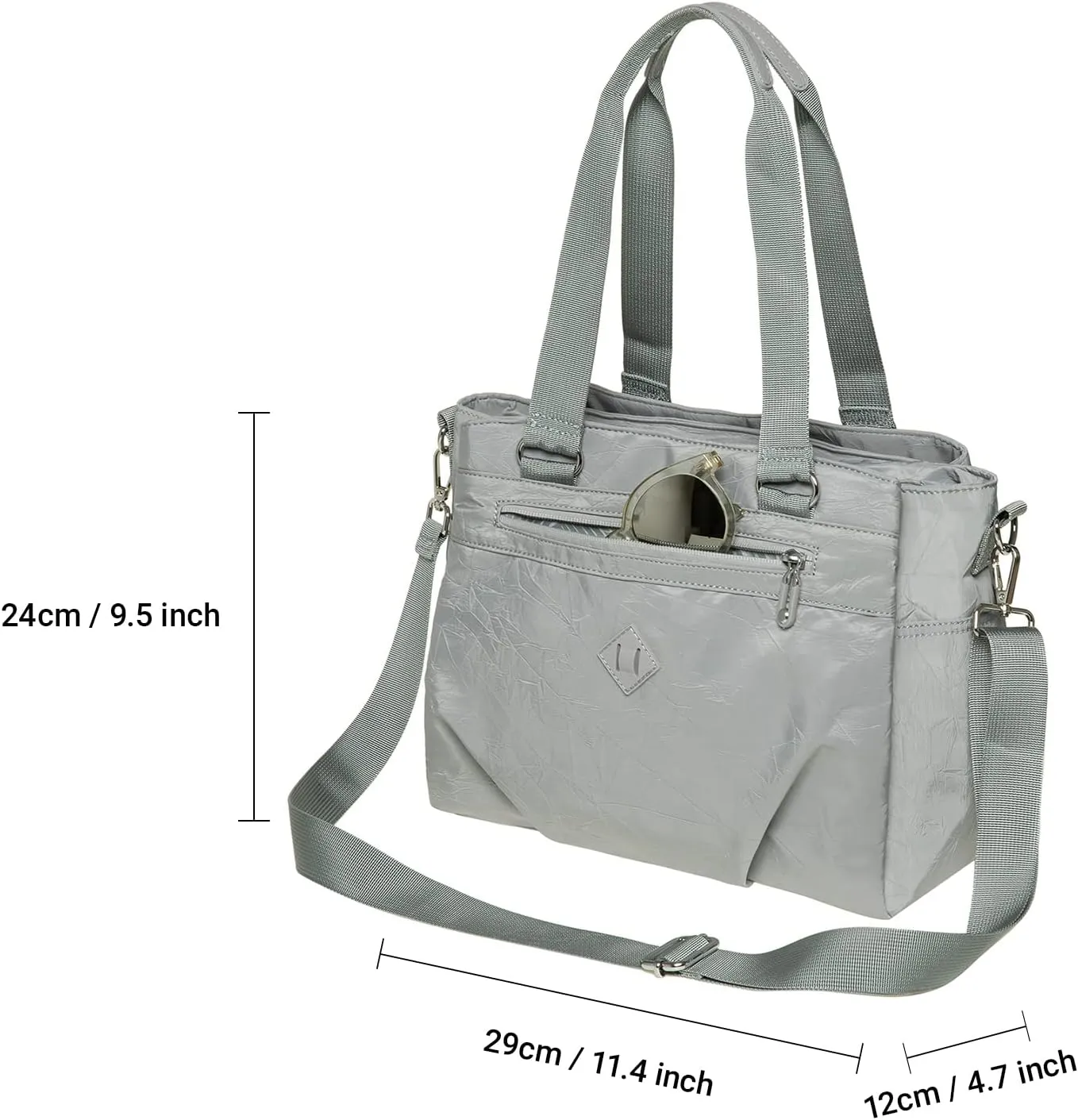 KAUKKO Women Crossbody Bag Handbag Lightweight Shoulder Purse Nylon Multi Pocket Crossbody Bag Ladies Travel Handbag