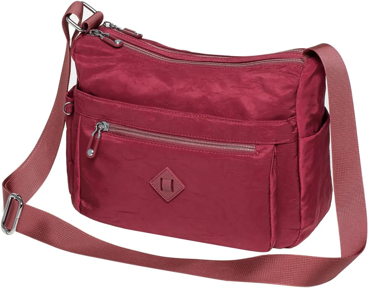 KAUKKO Women Crossbody Bag Handbag Lightweight Shoulder Purse Nylon Multi Pocket Crossbody Bag Ladies Travel Handbag