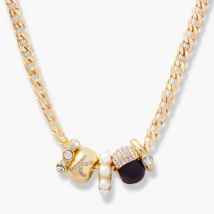 Kendall Birthstone Initial Necklace