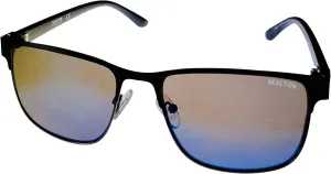 Kenneth Cole Reaction Mens Black Metal Rectangle Sunglass KC1413 1B