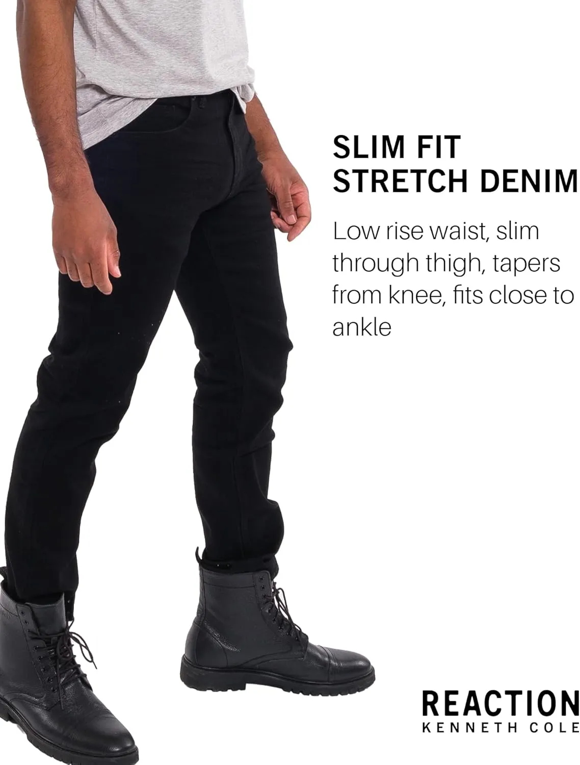 Kenneth Cole Reaction Mens Jeans Slim Fit - 2-Way Stretch Denim Jeans for Men Slim Fit - Men's Jeans 5-Pocket