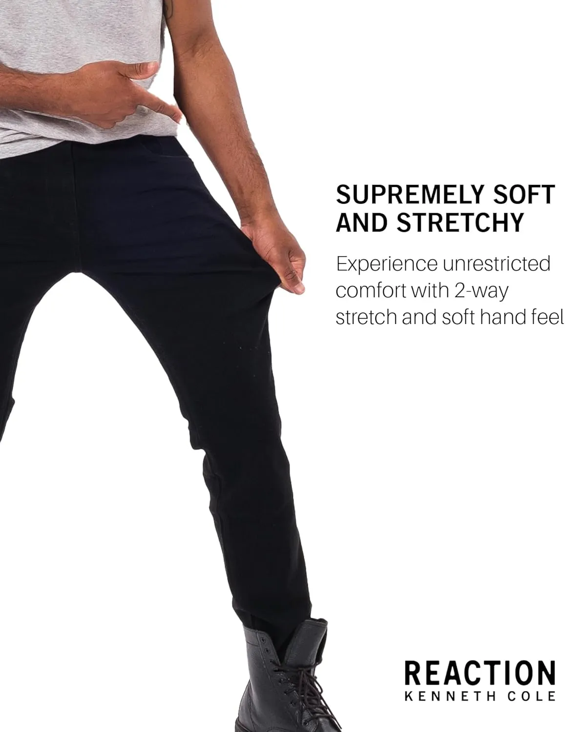 Kenneth Cole Reaction Mens Jeans Slim Fit - 2-Way Stretch Denim Jeans for Men Slim Fit - Men's Jeans 5-Pocket