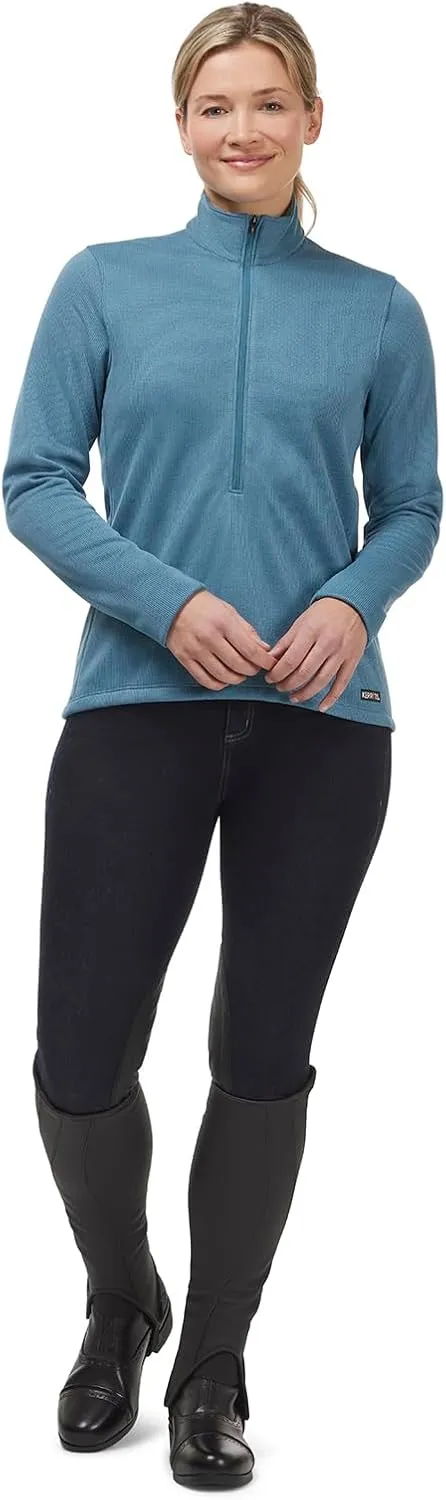 Kerrits Women's Cozy Rider Winter Denim Knee Patch Horse Riding Breeches – Warm Denim Pants for Barn Work & Riding