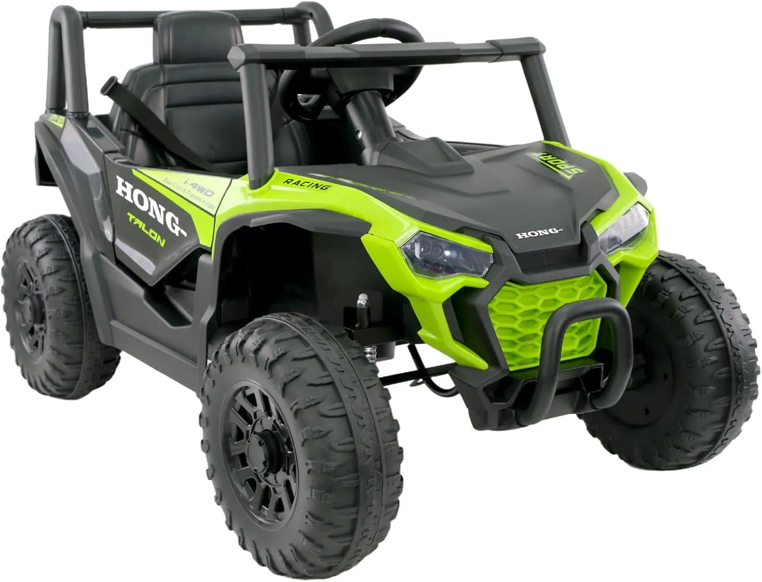 Kids 12V Ride on 2WD UTV, Battery Powered Electric Car, Safety Belt, Forward & Reverse Mode, High/Low Speed, Bumper & Anti-Slip Wheels for Boys and Girls (Green)