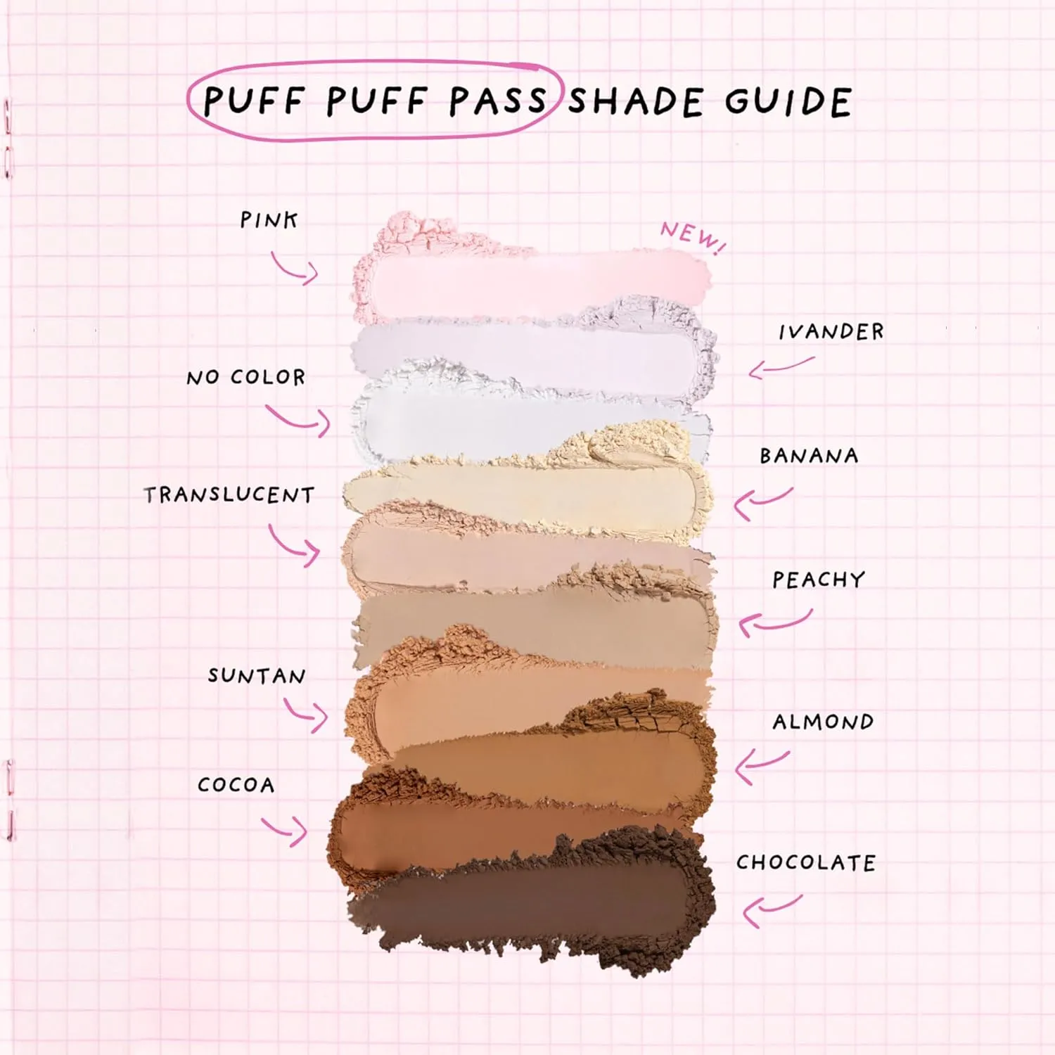 Kimchi Chic Beauty Puff Puff Pass Set and Bake Setting Powder for Makeup, Extra Fluffy Loose Face Powder Poof, Soft Natural Face Makeup for Uneven Skin Tone, 07 Cocoa