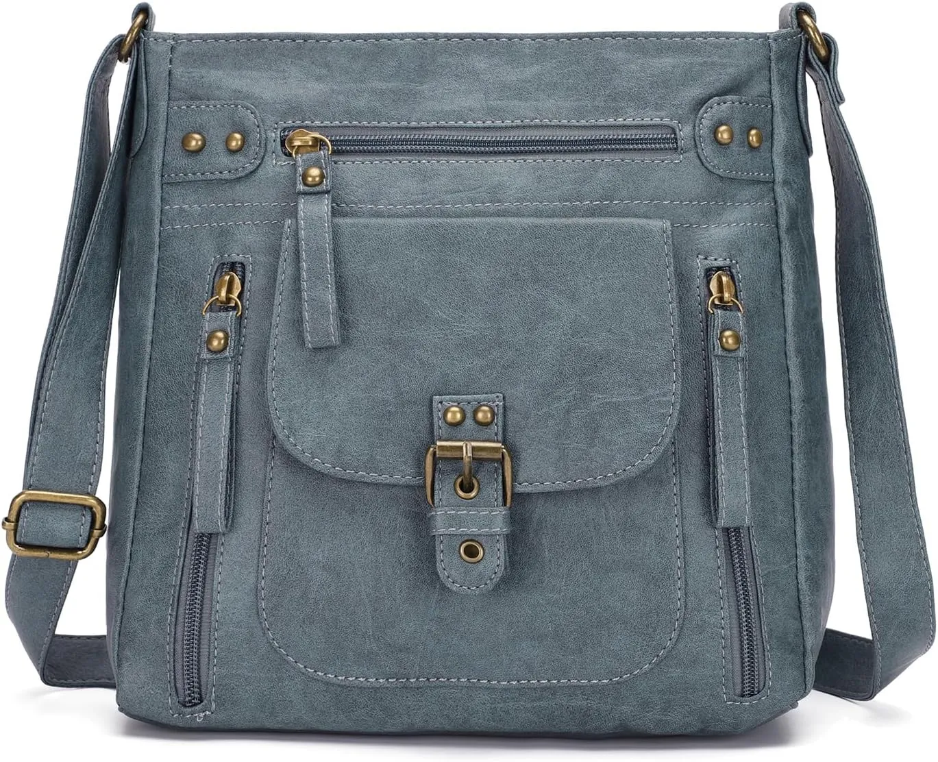 KL928 Crossbody Bags for Women, Multi Pocket Shoulder Bags, Medium PU Leather Cross Body Purses
