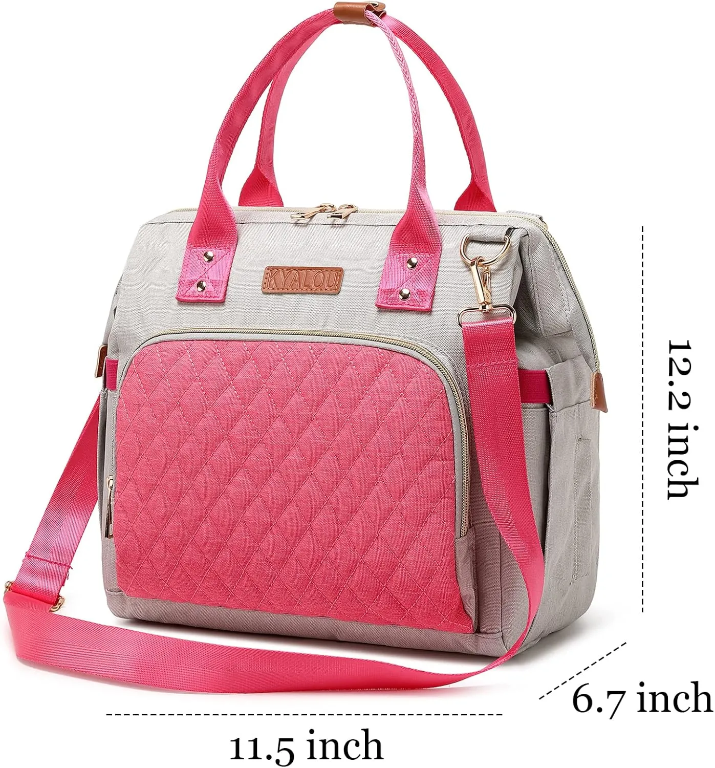 KYALOU Small Diaper Bag, Mini Baby Backpack for Mom, Multi-function Waterproof Travel Tote for Booys and Giirls (Pink)