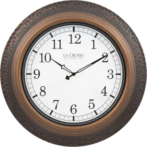 La Crosse Clock 433-3256B 21-Inch Marcella Indoor/Outdoor Metal Quartz Analog Clock