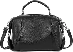 Ladies Bag in Soft Top Leather Tote Shoulder Crossbody in Double-compartment Cowhide