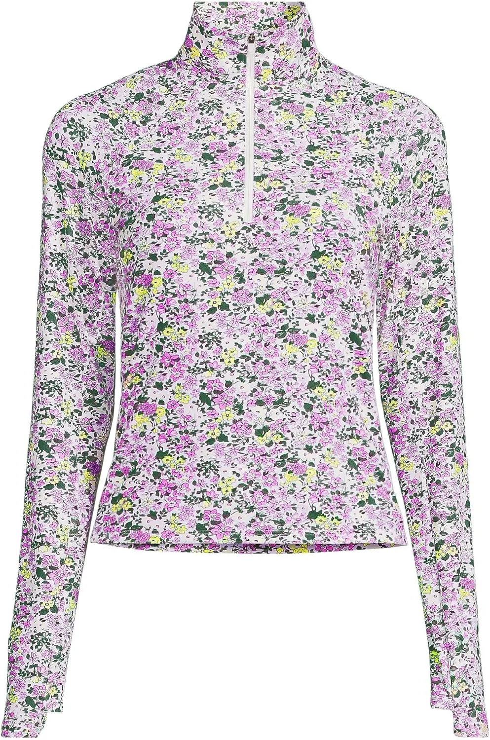 Lands' End Women's Long Sleeve Rash Guard Cover-up UPF 50