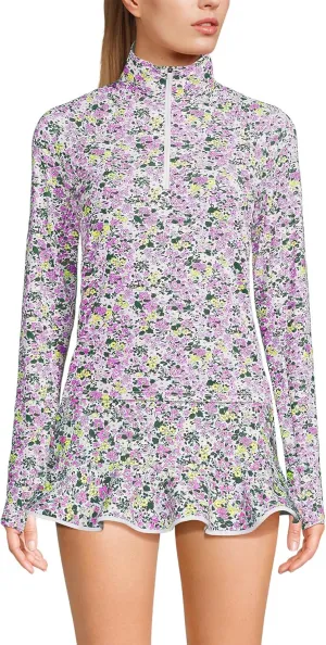 Lands' End Women's Long Sleeve Rash Guard Cover-up UPF 50