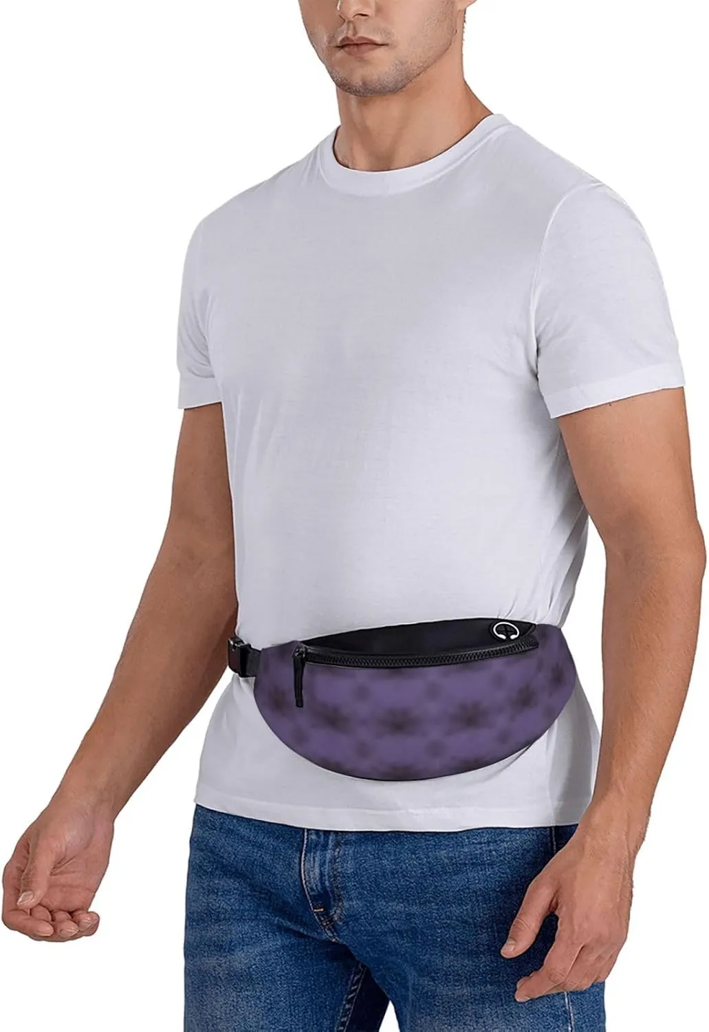 Large Bum Bag Haunted Mansion Waist Fanny Pack For Men Women,Bumbags With Headphone Jack And Zip Pockets Adjustable Belt For Sport Running Hiking Camping Workout Cycling