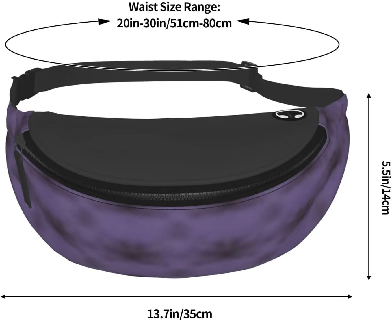 Large Bum Bag Haunted Mansion Waist Fanny Pack For Men Women,Bumbags With Headphone Jack And Zip Pockets Adjustable Belt For Sport Running Hiking Camping Workout Cycling