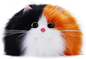 Large Calico Cat Plush Shoulder Bag – Realistic Design, Soft and Fluffy – Wear as Crossbody, Handheld, or Shoulder Bag – Unique Gift for Cat Lovers