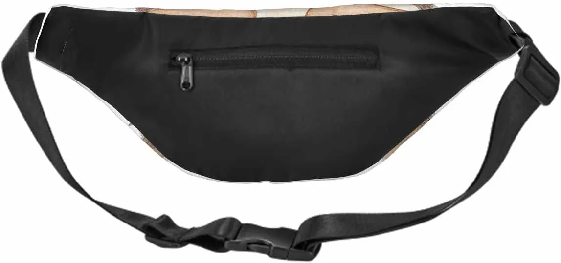 Large Crossbody Bag Waistpack Sloth Cute Animal Closed Eyes Smile Cartoon Shy Leisure Sports Fanny Pack Zipper Bag for Running, Travel
