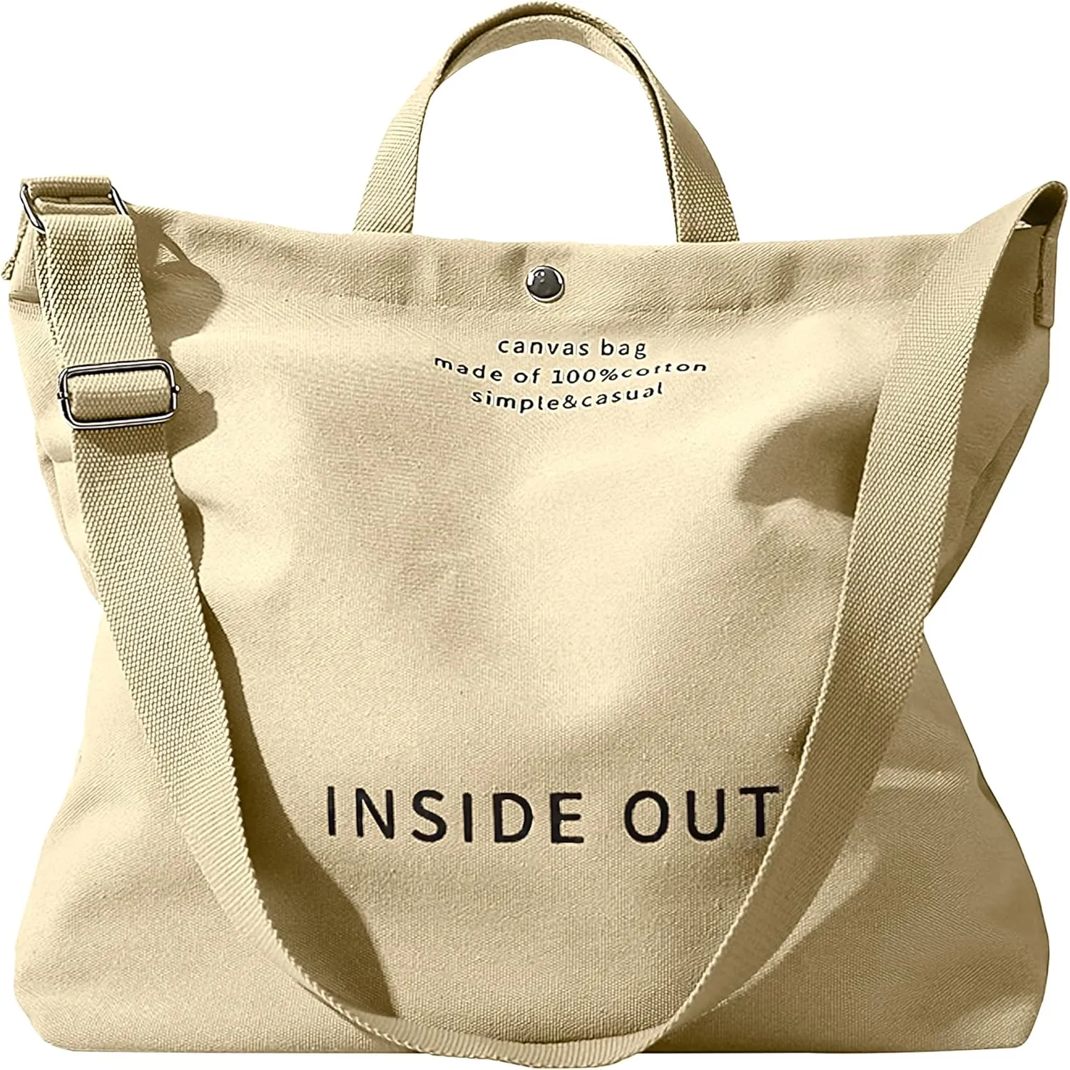 Large Tote Bag for Women, Canvas Bag Women Gift, Fashion Crossbody 16oz 100% Cotton Bag, Large Capacity Shoulder Bag