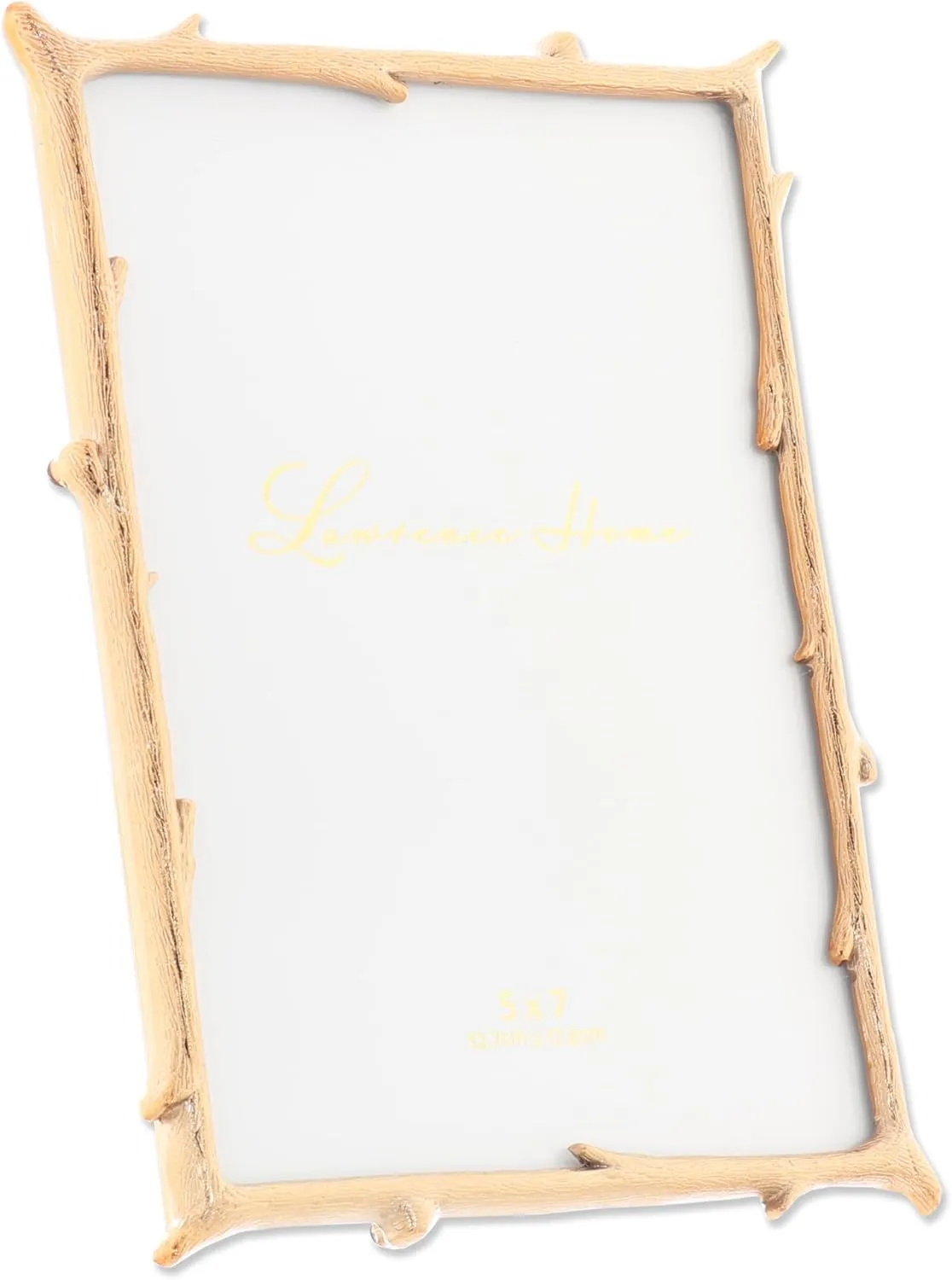 Lawrence Frames 712557 5x7 Gold Metal Natural Branch Design Picture Frame