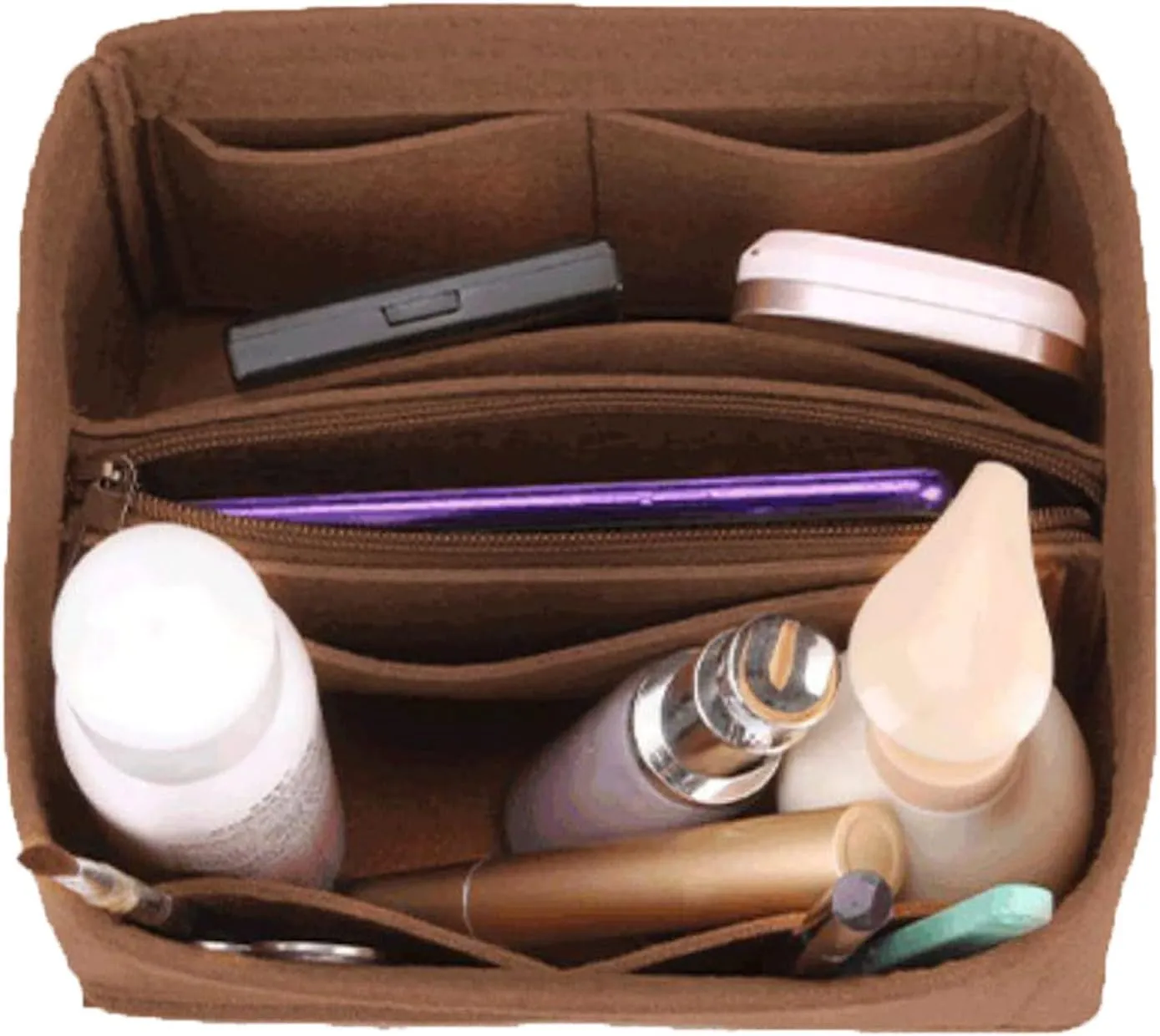 Lckaey Purse Organizer for BB Bucket Bag, Petit NOE Bag With Zipper Insert