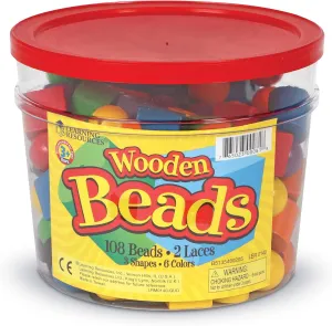 Learning Resources Beads in a Bucket, Set of 110, Ages 3 , Lacing Beads, Fine Motor Skills,Back to School Supplies,Teacher Supplies for Classroom
