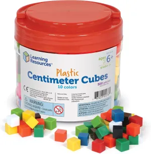 Learning Resources Centimeter Cubes, Counting/Sorting Toy, Assorted Colors, Math Cubes, Learning Cubes for Kids, Set of 500, Ages 6 