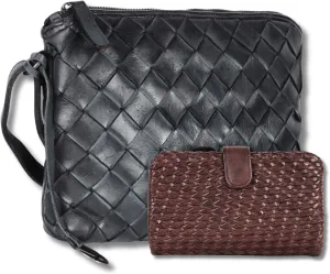 Leather Crossbody bag & Wallets for Women, Wallet for Ladies Zipper Coin Purse