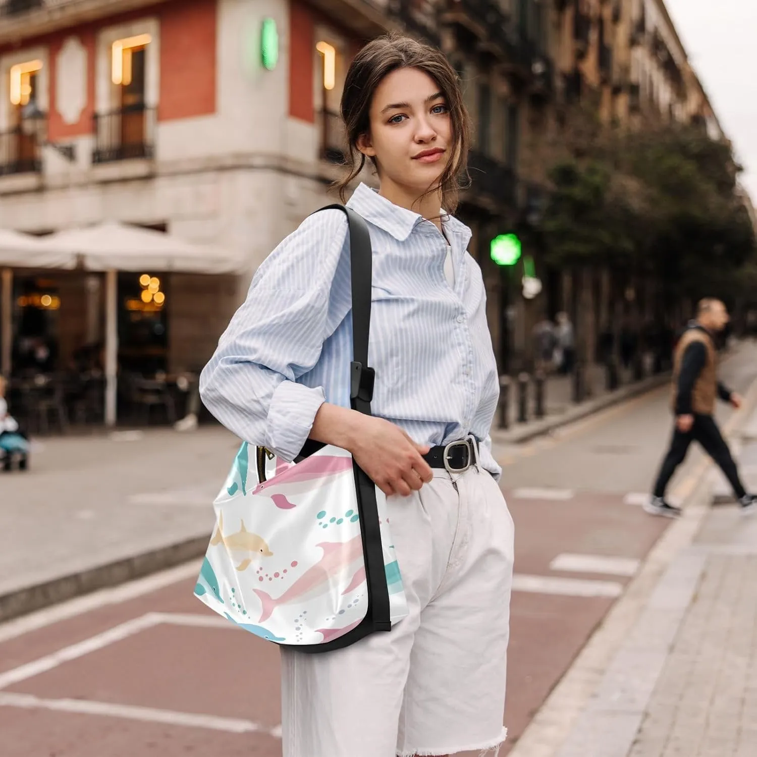 Leather Crossbody Bag for Women,Leather Crossbody Purse Leather Tote Bag Lady Shoulder Bag