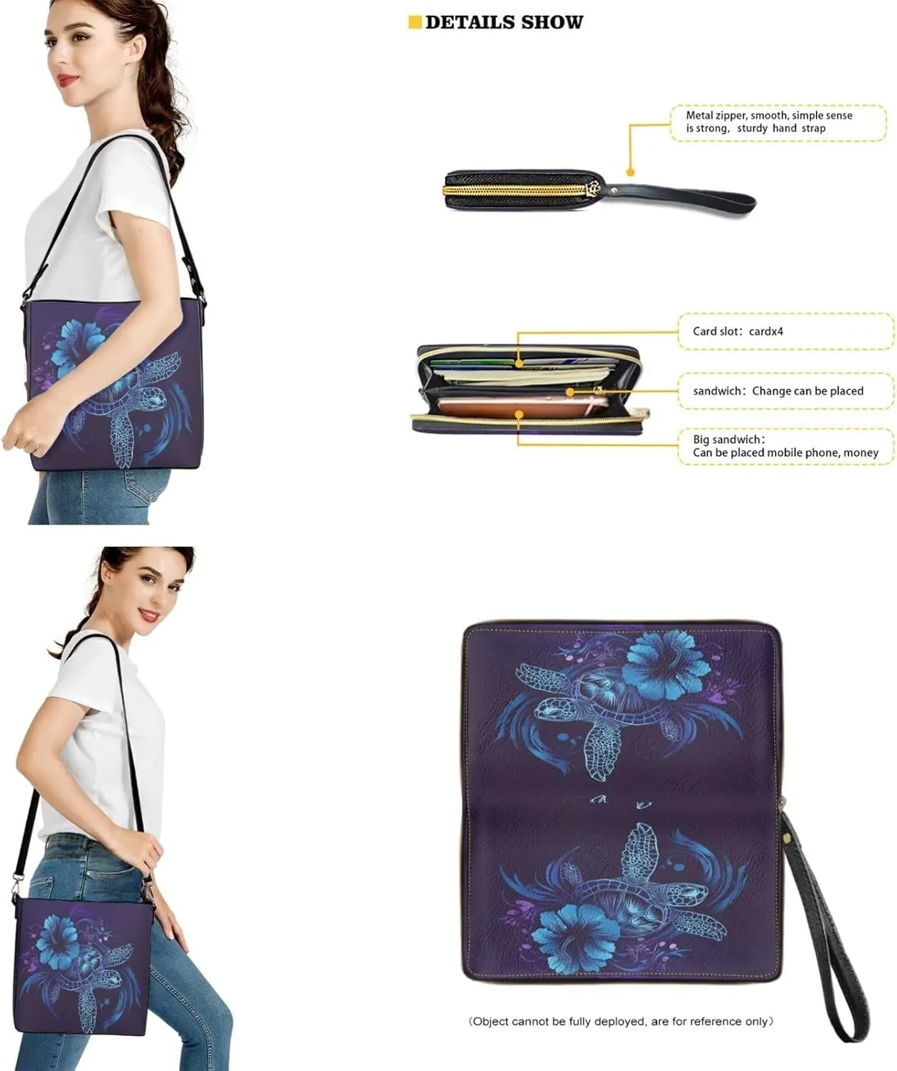 Leather Purses for Women Crossbody Purse Set Large Satchel Purse Bucket Tote Bag with PU Wallet