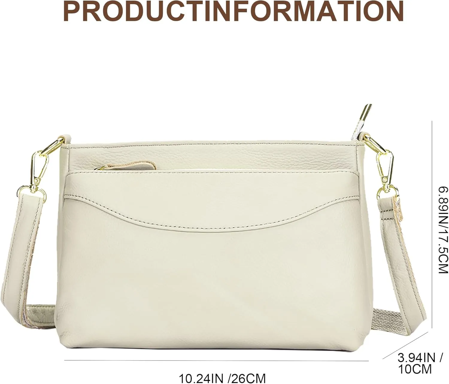 Leather Women's Crossbody Bag, Stylish Small Square Shoulder Bag with Adjustable Shoulder Strap for Everyday Use