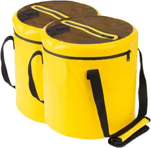 LEIYAN Portable Camping Bucket,Collapsible Bucket with Lid,Folding Water Storage Container with Handle,Ultra Lightweight Folding Bucket for Camping, Hiking, Fishing,Car Washing
