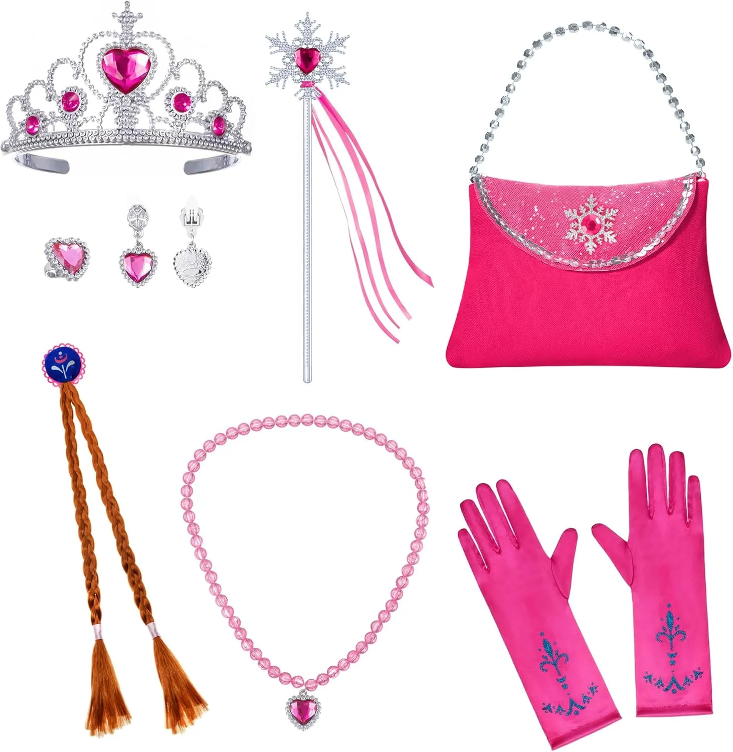 Light Up Princess Anna Dress - LED Light-Up Princess Costume for Girls with Accessories