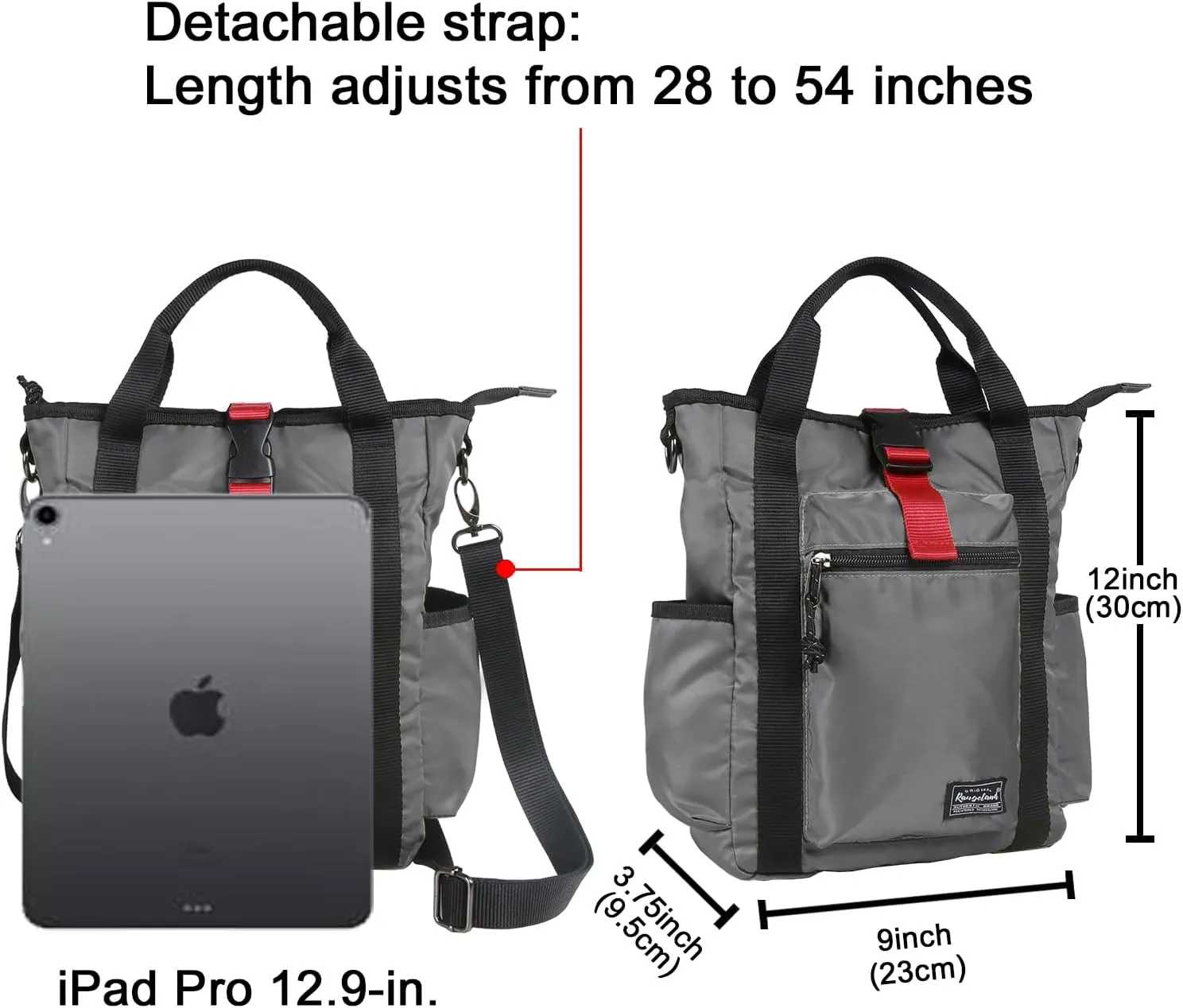Lightweight Travel Crossbody Bag for Women Small Tote Shoulder Bag with Multiple Pockets iPad Tablet Sleeve