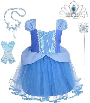 Lito Angels Princess Cinderella Fancy Dress with Accessories Age 2-3 Years- new but missing original packaging