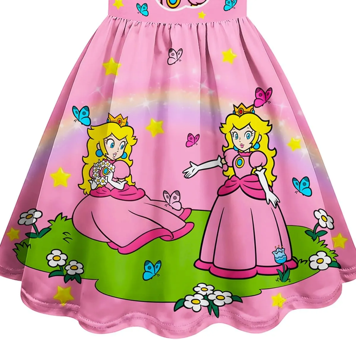 Little Girls Princess Dress Ruffle Sleeve Dress Kids Fashion Outfit