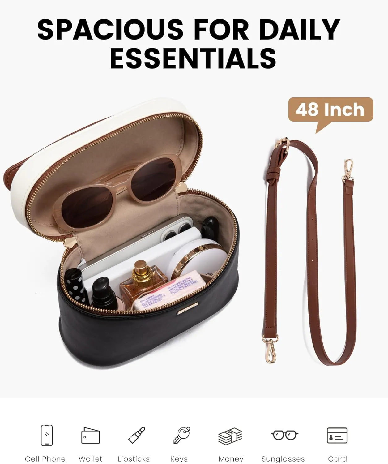 LOVEVOOK Crossbody Bag for Women, Top Handle Shoulder Pouch Purse Small PU Leather Satchel Handbag, Flap Box Bag for Ladies