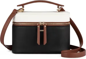 LOVEVOOK Crossbody Bag for Women, Top Handle Shoulder Pouch Purse Small PU Leather Satchel Handbag, Flap Box Bag for Ladies