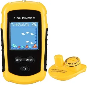 LUCKYLAKER Portable Wireless Fish Finder Sonar Display Handheld Depth Finder Boat Transducer Handheld Fish Finder Screen Color
