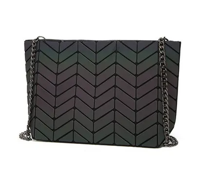 Luminous geometric rhombic handbag
