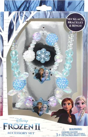 LUV HER Girls Jewelry Set - Dress Up Toy Jewelry Box Set with Bead Necklaces, Bracelets, and Rings - Frozen Play Accessories - Ages 3 