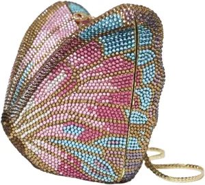 Luxury Women Butterfly Rhinestone Clutch Purse Ladies Crystal Evening Bag Diamonds Bridal Purse Cocktail Prom Handbag
