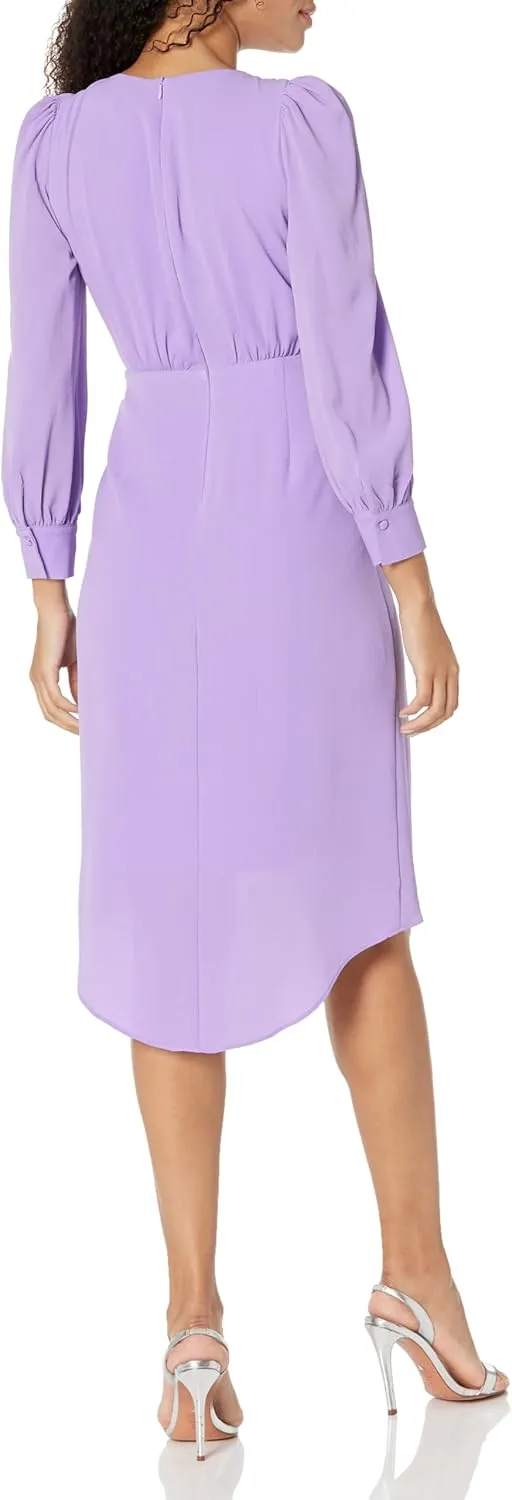 Maggy London Women's Long Sleeve Bubble Crepe Dress Workwear Event Guest of Wedding
