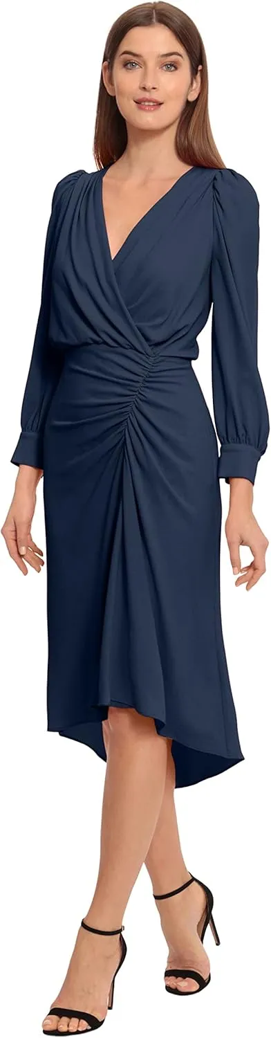Maggy London Women's Long Sleeve Catalina Crepe Dress Workwear Event Guest of Wedding